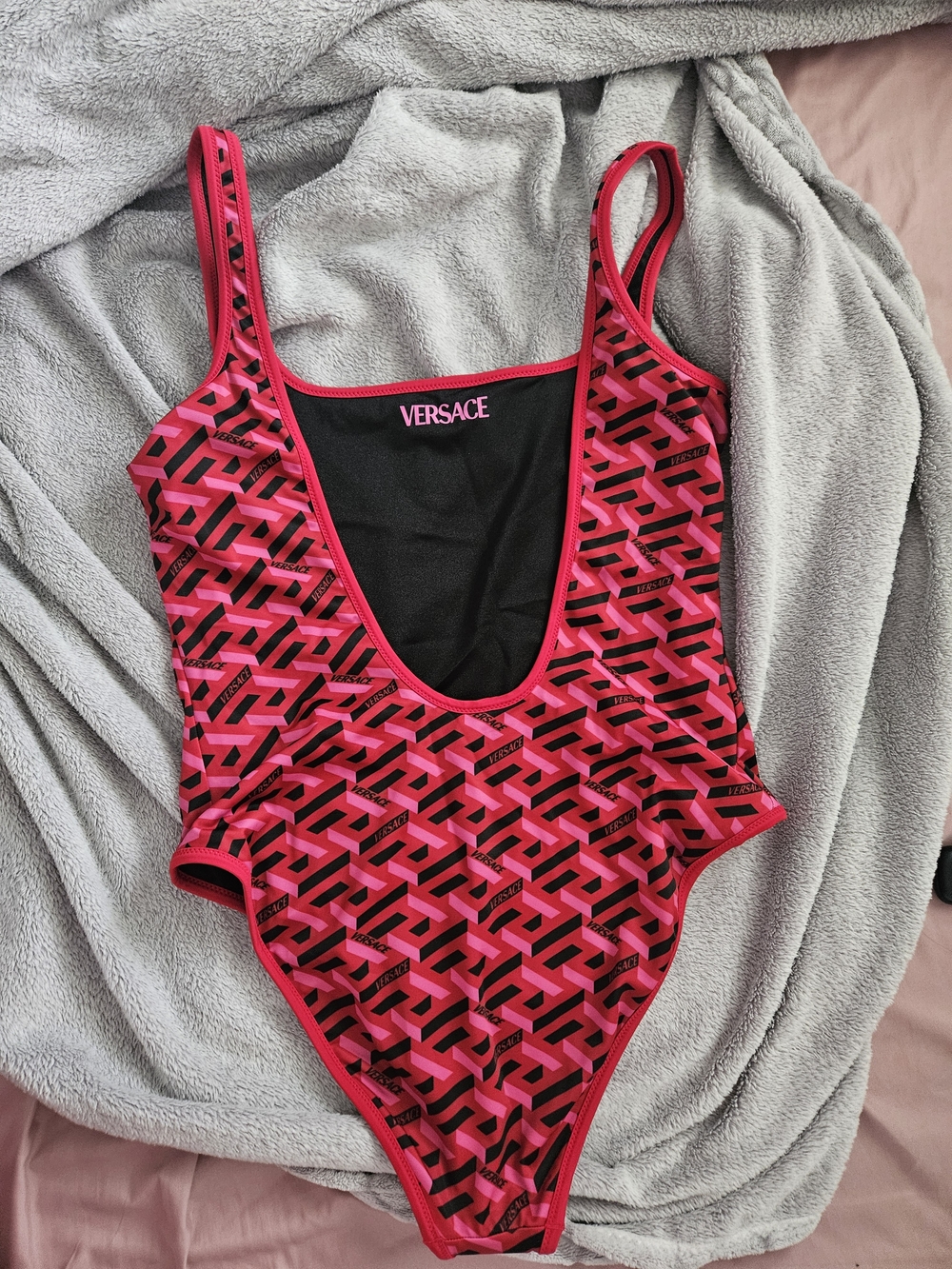 Versace Reversible  Geometric-Print Swimsuit - Picture 6 of 12